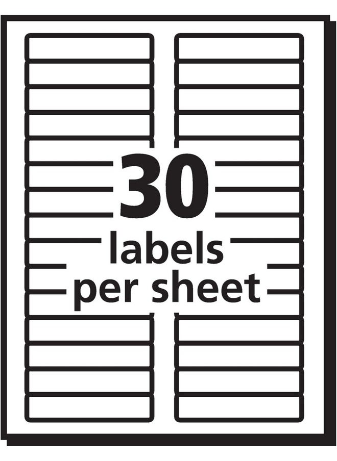 Pres-a-ply File Folder Laser Label, 0.66 X 3.43 Inches, White, Box Of 1500 (30632)  - Image 3