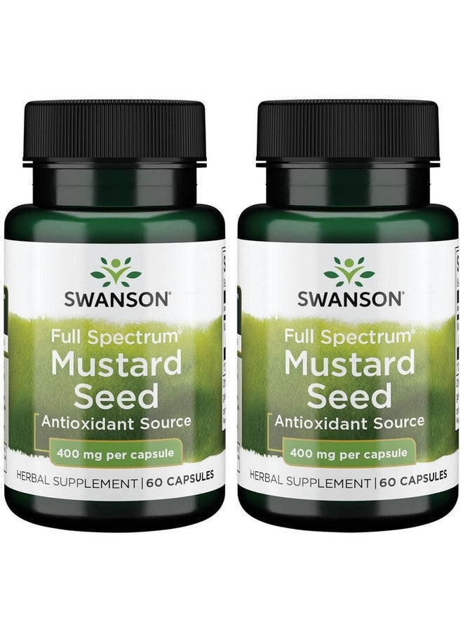 Swanson Full Spectrum Mustard Seed 400 Milligrams 60 Capsules (2 Pack)