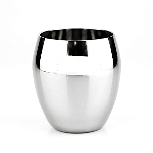 GALOOF Stainless Steel Glass Set of 6 | Unbreakable Heavy Gauge Steel Tumbler Glass Set for Drinking and Serving Water and Juice (MATKI (260 ML), Set of 6) - Image 2