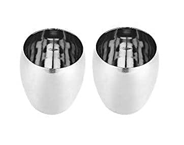 GALOOF Stainless Steel Glass Set of 6 | Unbreakable Heavy Gauge Steel Tumbler Glass Set for Drinking and Serving Water and Juice (MATKI (260 ML), Set of 6) - Image 1