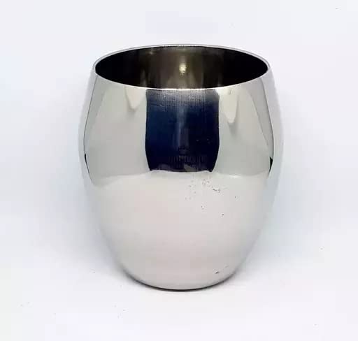 GALOOF Stainless Steel Glass Set of 6 | Unbreakable Heavy Gauge Steel Tumbler Glass Set for Drinking and Serving Water and Juice (MATKI (260 ML), Set of 6) - Image 4