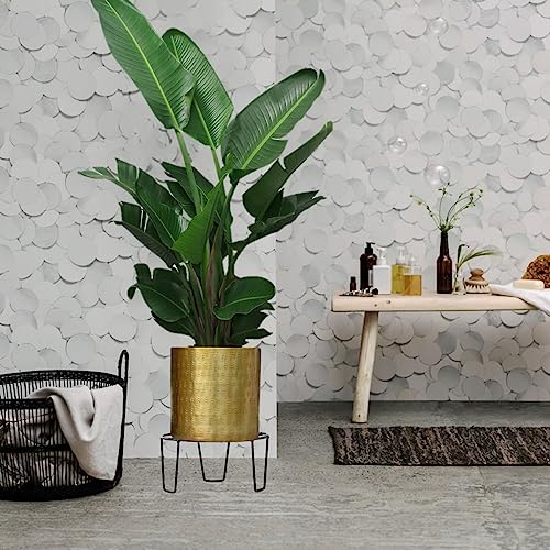 ecofynd Flora Metal Planter Stand for Living Room, Plant Stand for Balcony, Flower Pot Holder for Indoor & Outdoor, Garden Rack for Patio Plants, Pack of 2, (Black) - Image 5
