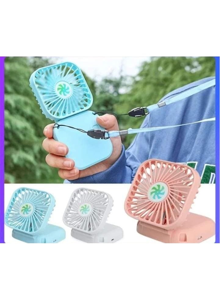 Portable Hanging Fan, Mini Personal Hands-Free Mini Fan, USB Rechargeable Battery, 3-Speed ​​Air Circulation Fan - Image 4