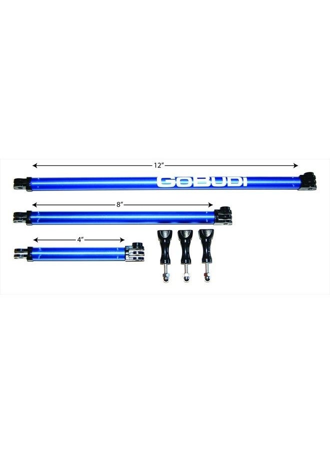 GoBUDi - Extension Pole Set Compatible with All GoPro Hero Cameras, Includes Bolts (3 Fixed Set) - Image 1