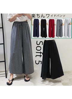 Generic Japanese Plus-Size Casual Loose High-Waist Pants Black  - Image 2
