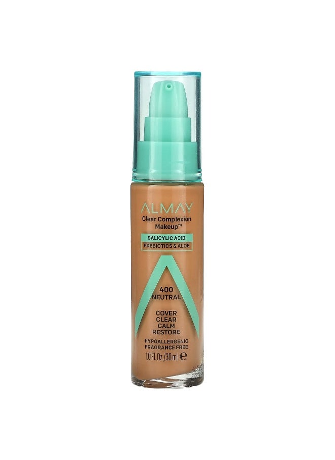 Almay Almay, Clear Complexion Makeup, 400 Neutral, 1 fl oz (30 ml)  - Image 1