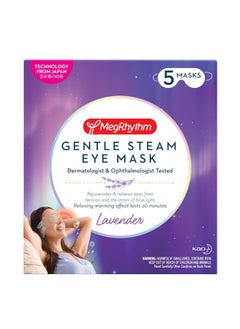 MegRhythm MegRhythm by Kao Gentle Steam Eye Mask Lavender Rejuvenates Eyes Reduces the look of puffy eyes Dermatologist and Ophthalmologist Tested 5 Count 