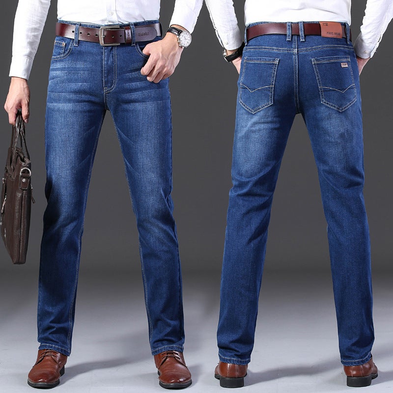 A generation of special explosions spring and summer straight mens waist elastic loose boys long pants youth popular 807-1#Blue