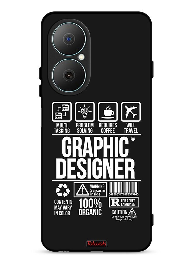 Tolwak Huawei Nova Y73 Protective Case Cover Graphic Designer Sticker