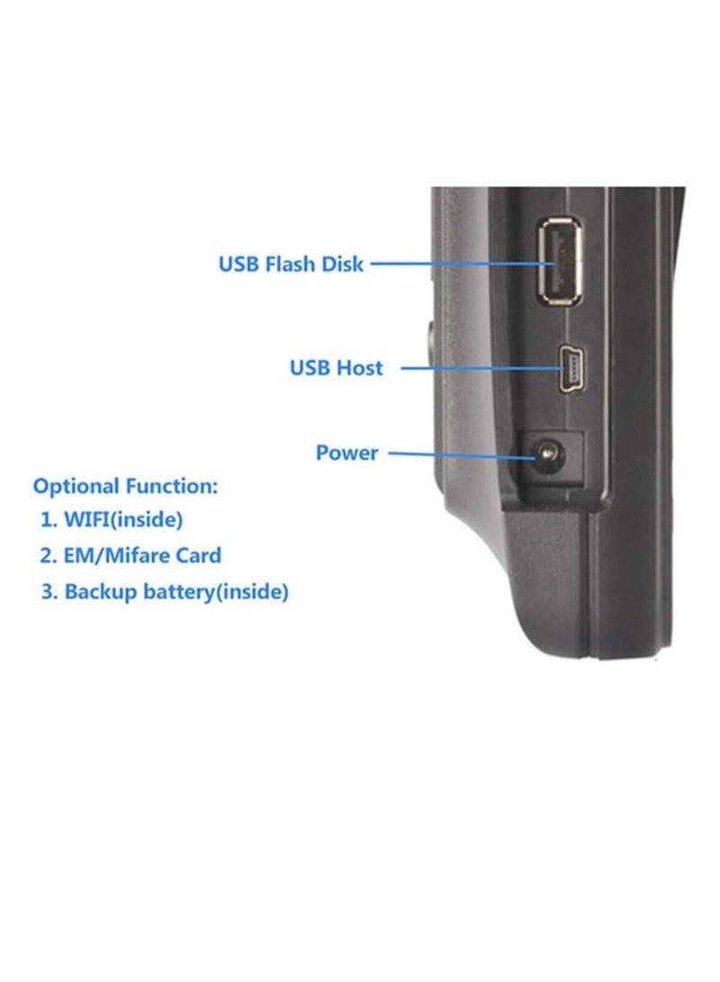 Fingerprint Biometric Time Attendance System A9 with Large Color Screen, TCP/IP & WIFI Connectivity, Employee Attendance Tracker, TCP IP WIFI Based Fingerprint Biometric Time Attendance System