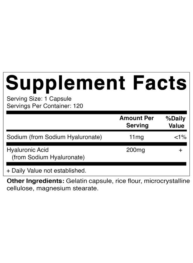 Vitamatic 2 Pack Hyaluronic Acid Supplements 200Mg Supports Healthy Connective Tissue And Joints Promote Youthful Healthy Skin Total 240 Capsules - Image 3