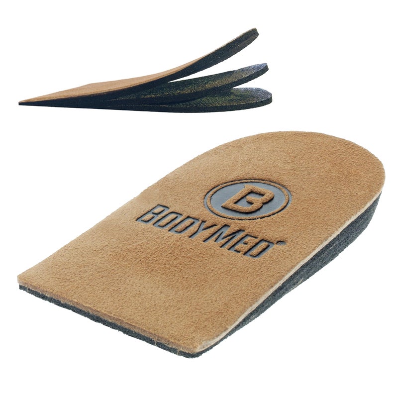 BodyMed Adjustable Heel Lift for Men and Woman Medium 1Pack NonSlip Orthopedic Insert for Leg Length Discrepancies with 3 Removable 18 in Layers