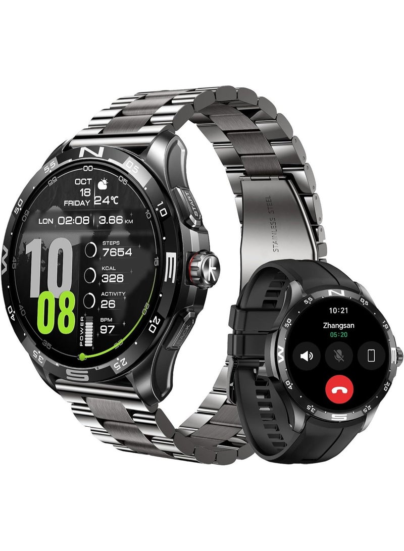 Kieslect Actor Ultra Smart Calling Watch  Dual Strap - Black - Image 1