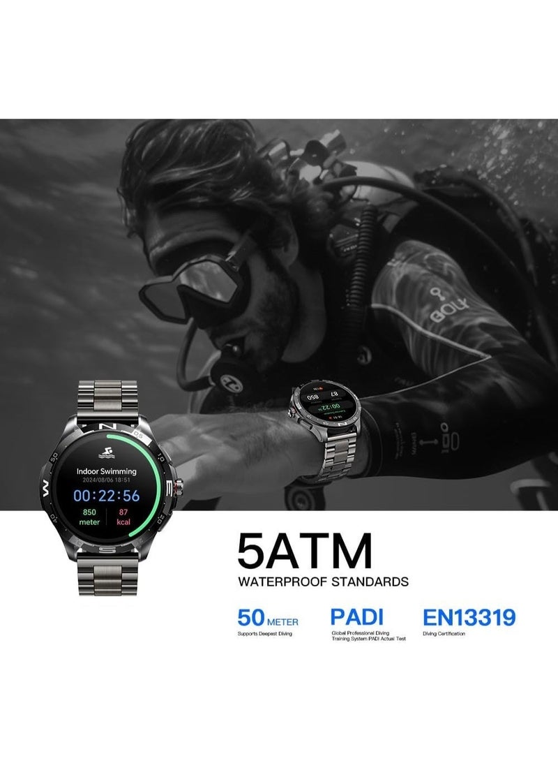 Kieslect Actor Ultra Smart Calling Watch  Dual Strap - Black - Image 5