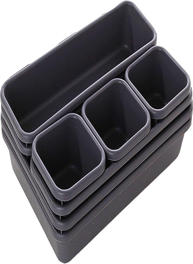 Cheet enterprise INTERLOCK CUTLERY SET OF 8 Plastic Drawer Dividers, Drawer Organizers, Dividers with 3 Sizes for Desk Storage Bins for Makeup, Desk, Bathroom, Office, Kitchen - Image 1