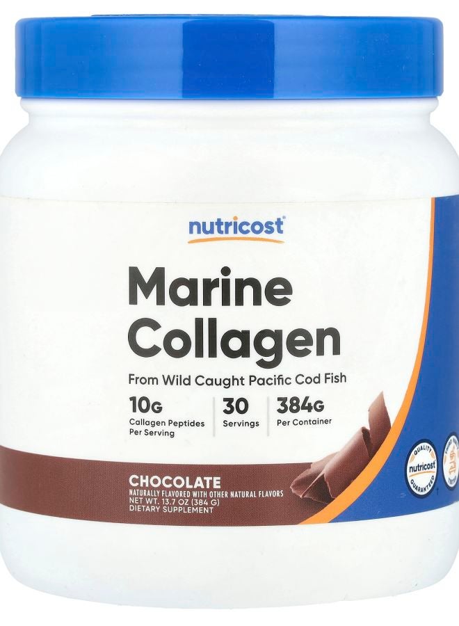 Nutricost Marine Collagen Chocolate 13.7 oz (384 g)