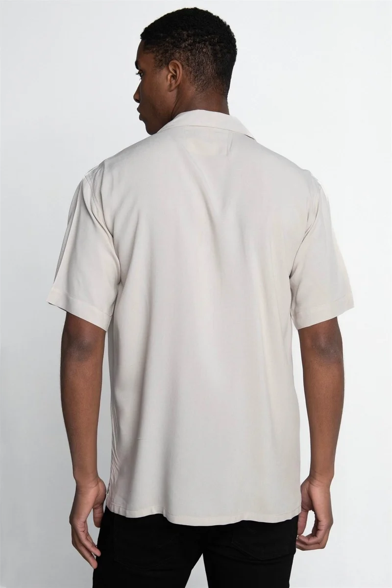 تودورس Relax Fit Short Sleeve Viscose Comfortable Fabric Open Collar Sports Shirt