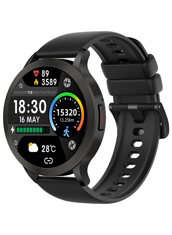 Korean Brand S5 Smart Watch, Smart Watch for men, Waterproof Fitness Watch, Bluetooth Calling, Compatible with Android and iOS, Aluminum Alloy Ultra-Light Frame, 1.43"Heart Rate Monitoring, Black 