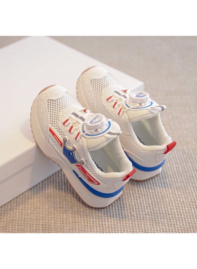 DEESHA Yuanqi Running Shoes Large Mesh Comfortable And Breathable Girls' Shoes Lightweight Bounce Cushioning Little Girls' White Sneakers Children's Athletic Shoes - Image 2