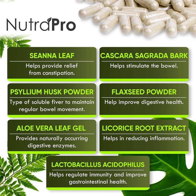 NutraPro 15 Day Gut Cleanse Detox for Women  Men  Advanced 15 Days Colon Cleanse with Probiotics and Psyllium Husk for Constipation Relief Digestive Health Colon Cleanser  Gut Health60 Caps - Image 5