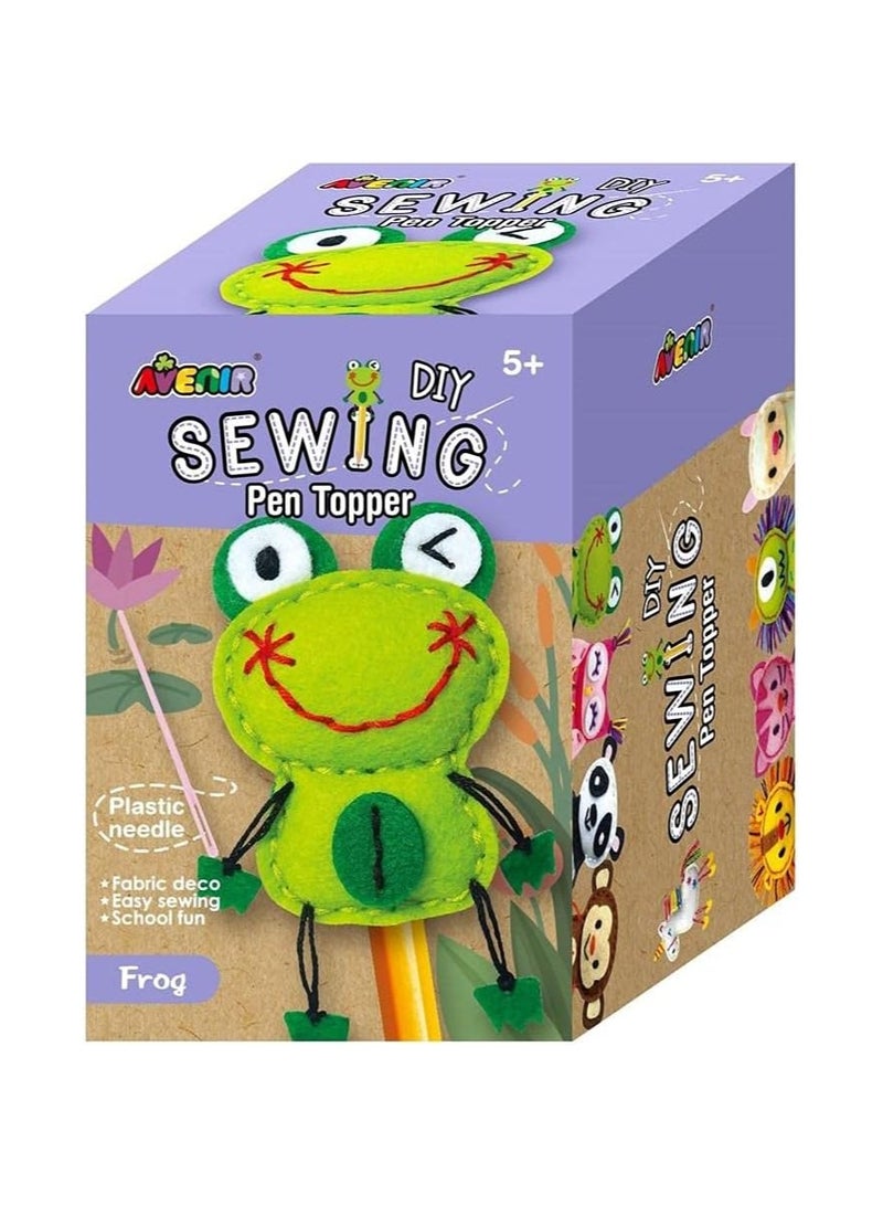Avenir Frog Diy Pen Topper Friend Sewing Kit Hours of Entertainment & Creativity Tools & Instructions Included, Easy and Fun Activity for Kids + - Image 1