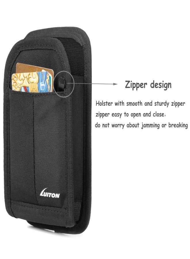 LUITON Zebra TC77 TC70 Scanner Holster Carrying Case Pouch Compatible with Zebra TC75x, TC75, TC70x, TC70, TC72, TC77 Handheld Barcode Touch Mobile Computer,Scanner Case Holder with Metal Clip and Belt Loops - Image 2