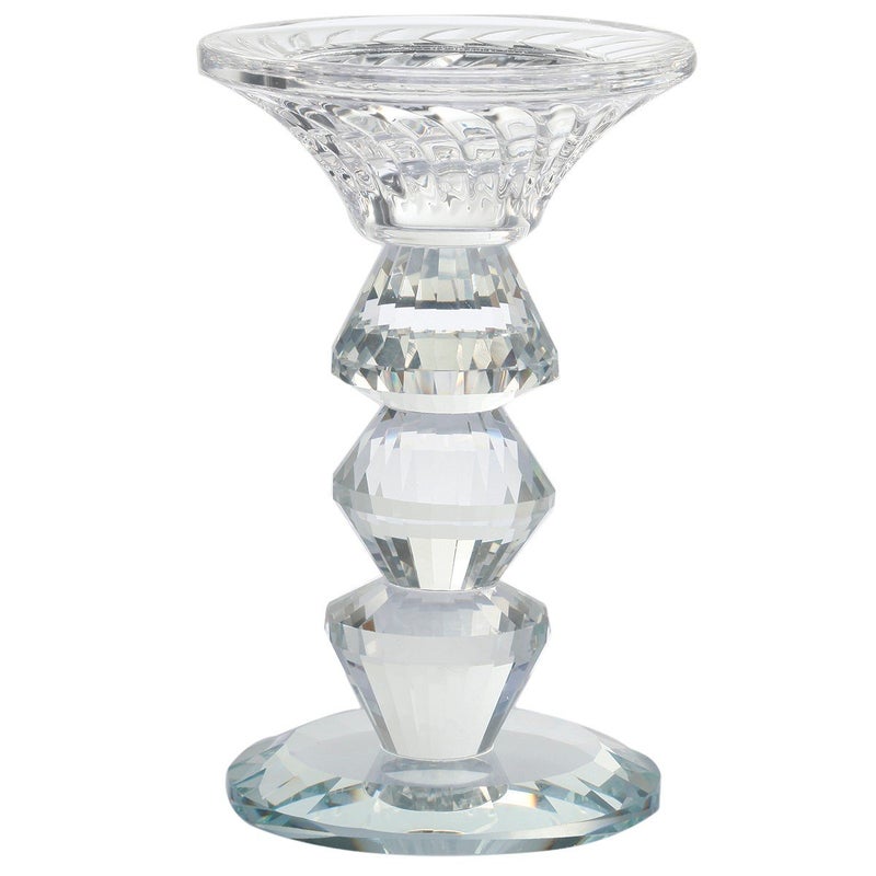 rockcloud Clear Glass Tea Light Candle Holders Candlestick Votive for Wedding Birthday Party Home Decoration