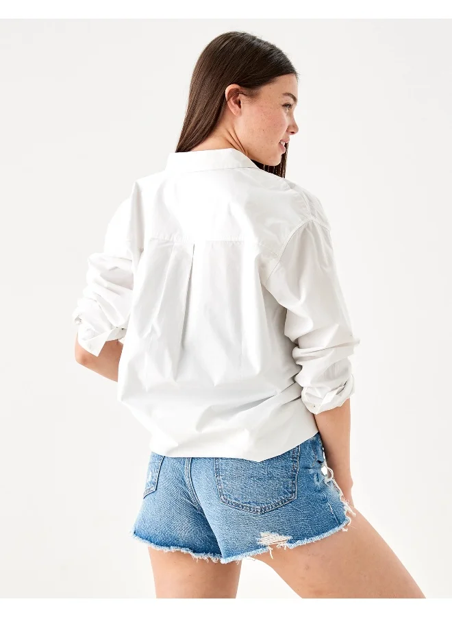 امريكان ايجل AE Oversized Oxford Button-Up Shirt