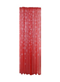 Snowflake Pattern Window Curtain Red 31.5 x 78.7inch