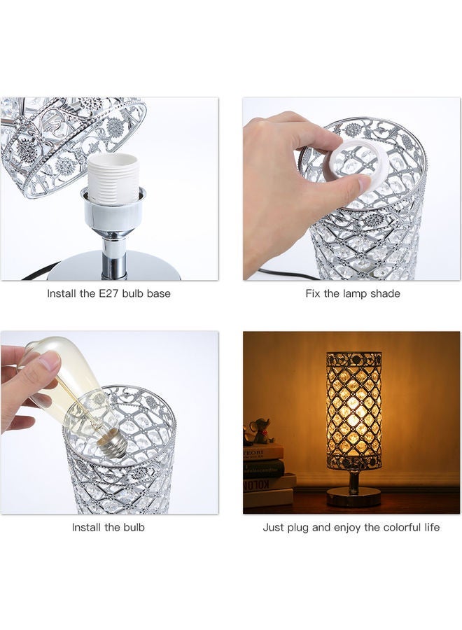 NIBEMINENT Crystal Bedside Table Lamp Warm White - Image 4