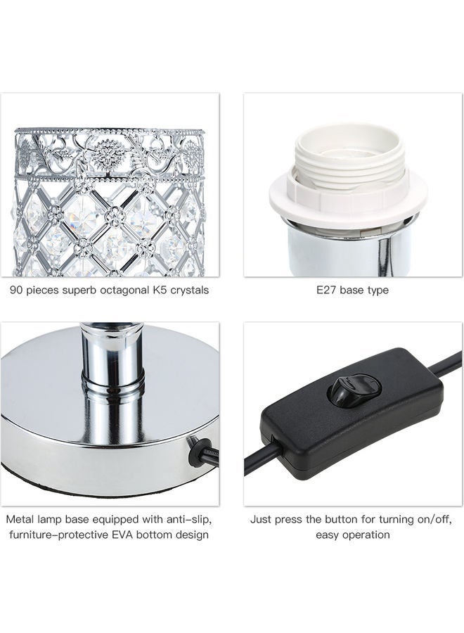 NIBEMINENT Crystal Bedside Table Lamp Warm White - Image 3