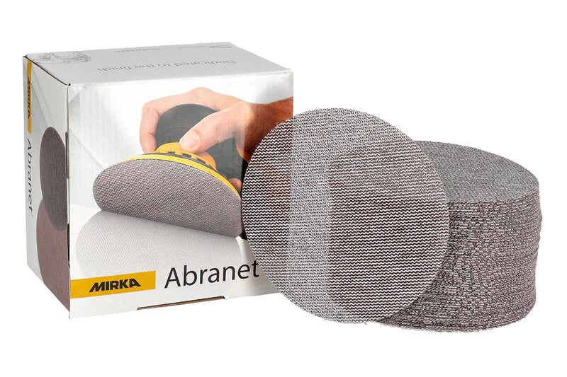 Mirka Abranet Net Disc / 5 inch/Grit 80 / Sandpaper Sanding Discs Hook and Loop / 50 pcs / 9A-232-080