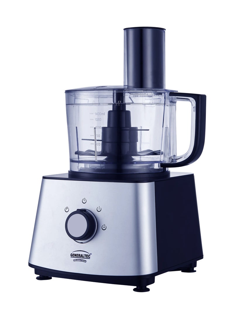 GENERALTEC Generaltec 4-in-1 Multi-Functional Food Processor – 550W Powerful Motor, 1.8L Blender, 2L Processor, Kneader, Dry Grinder, Citrus Juicer & More  - Image 1