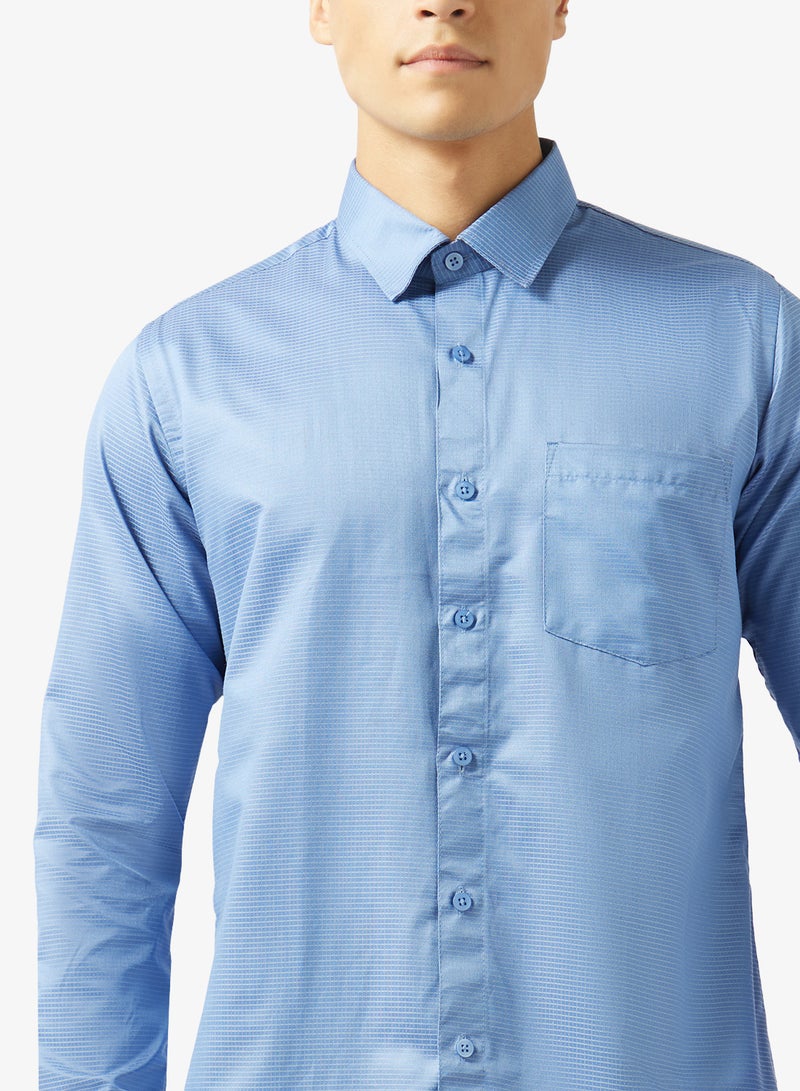 Robert Wood Mens Oxford Self Check Weave Shirts - Image 3