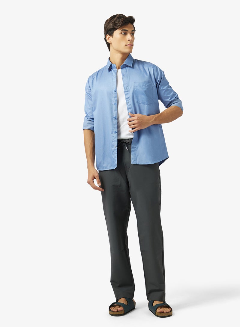 Robert Wood Mens Oxford Self Check Weave Shirts - Image 4