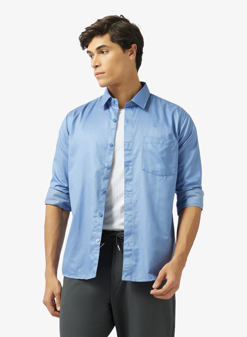 Robert Wood Mens Oxford Self Check Weave Shirts - Image 1