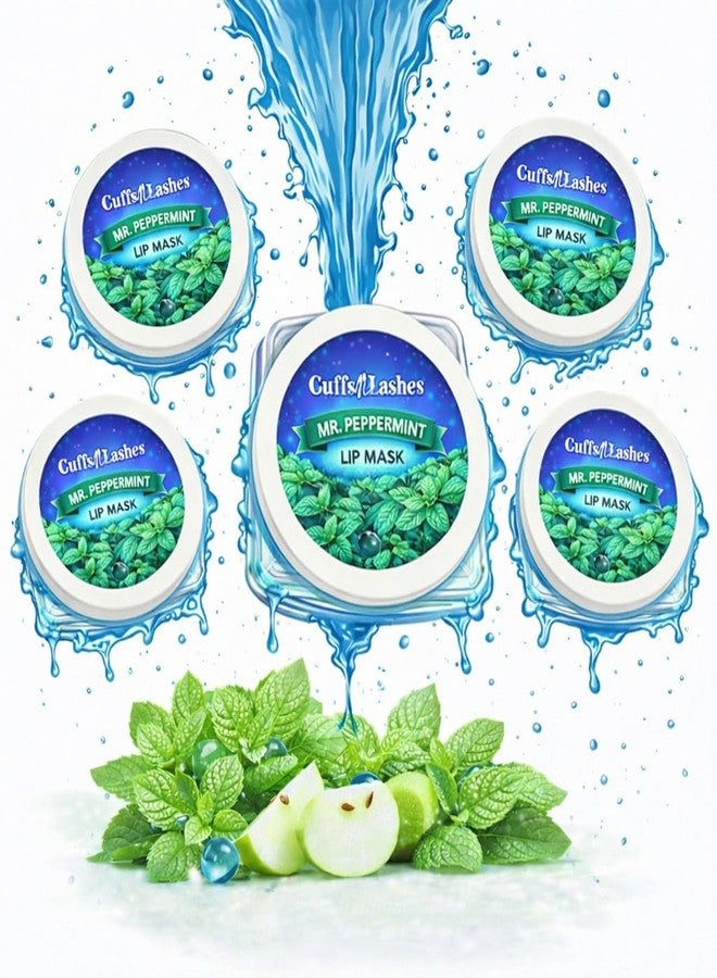 CUFFS N LASHES Cuffs’n’Lashes Intense Hydrating Lip Mask Set of 5 (Mr. Peppermint) - Image 1