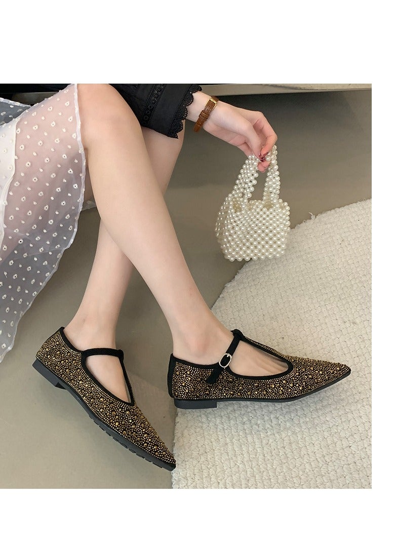 French Style Niche Fdiamond Soft Sole Flat Sole Single Shoe  - Image 4