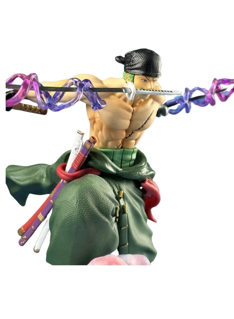 General ONE PIECE Three-knife flow Sauron, double-headed exchangeable battle scene GK statue animation figure model ornament (23.5cm)  - Image 3
