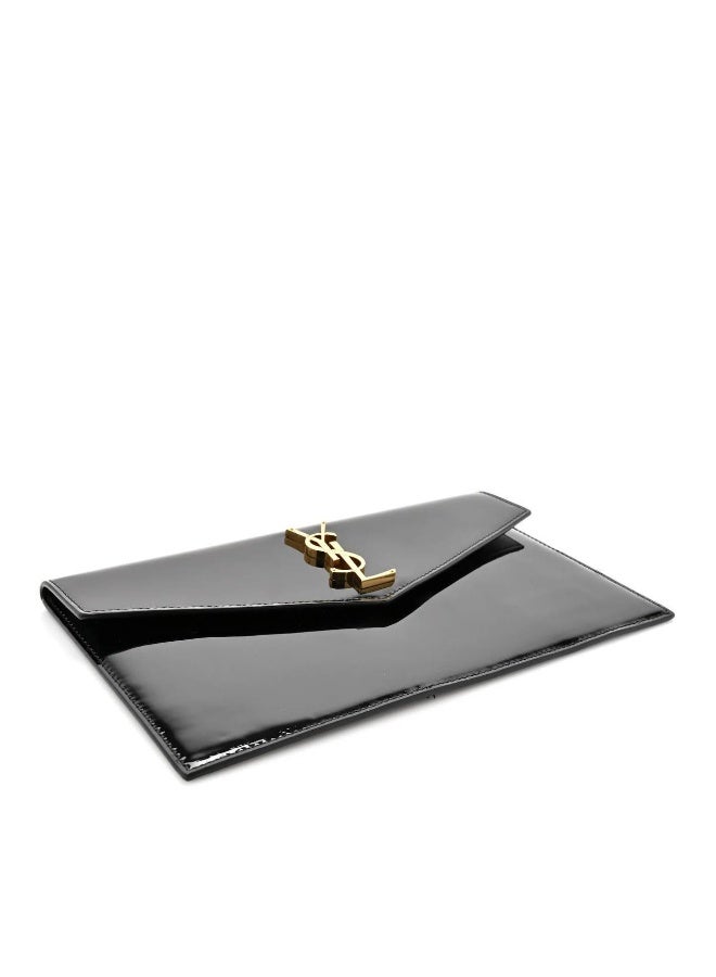 Saint Laurent Women's Uptown Pouch - Glossy Patent Leather - Black - Image 3