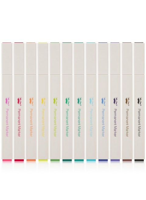 - Permanent Markers, 12 Colors, Fine Point, Aesthetic Color Permanent Markers, Colored Markers, Permanent Markers Assorted Colors, Colored Permanent Markers, Permanent Marker Set