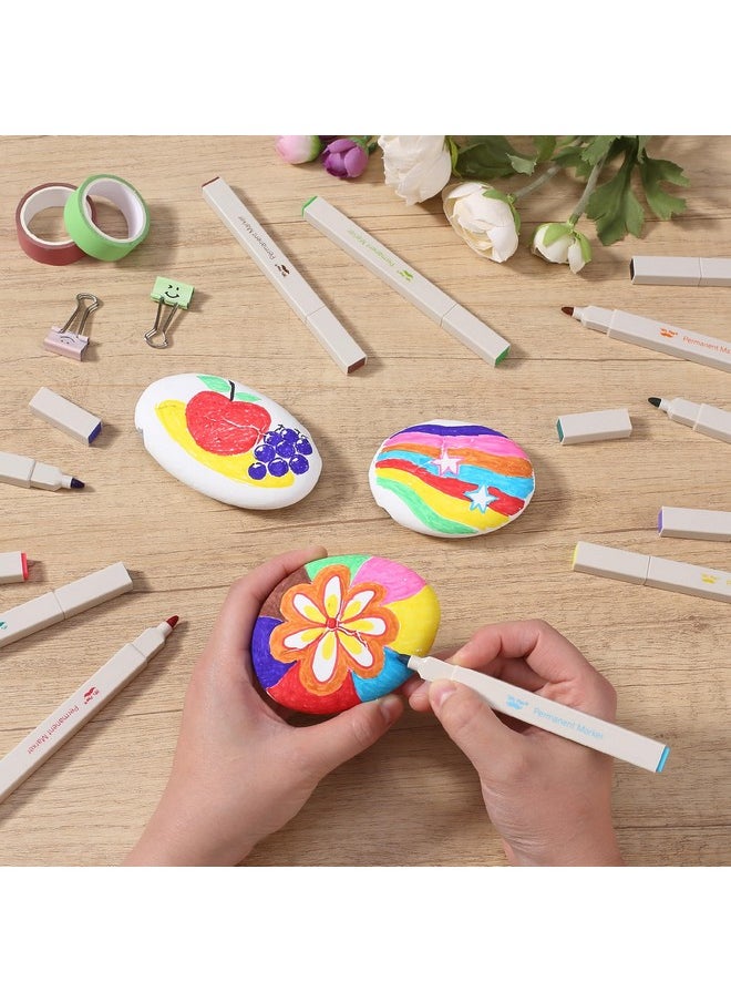 Mr. Pen - - Permanent Markers, 12 Colors, Fine Point, Aesthetic Color Permanent Markers, Colored Markers, Permanent Markers Assorted Colors, Colored Permanent Markers, Permanent Marker Set - Image 1