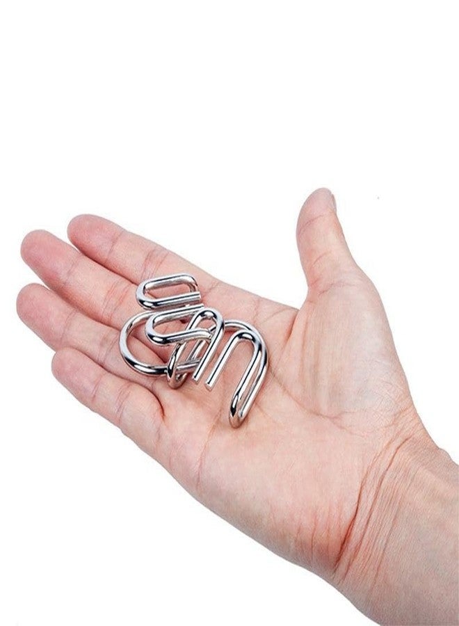 Pluspicks Brain Teasers Metal Wire Puzzle Set of 8 IQ Mental Puzzle Toys for Gifts, Party Favors, Prizes, Disentanglement Puzzle Unlock Interlock Toys IQ Brain Teaser Challenges (Multicolor Box) - Image 2