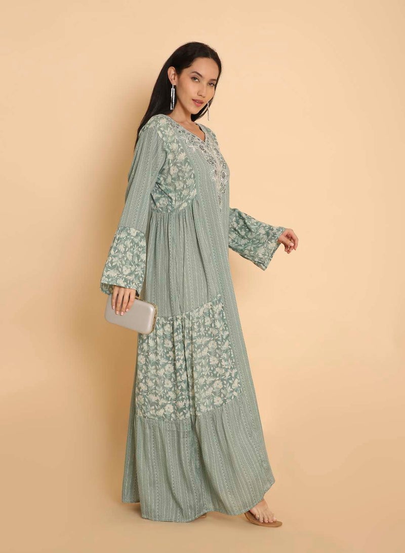 HANA & SARA arabic long jalabiya dress for womens with unique design - Image 4