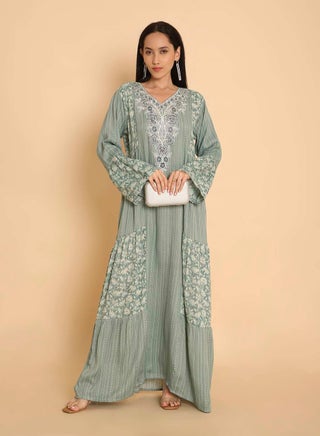 best arabic dress designs Black Arabic Embroidered Dress