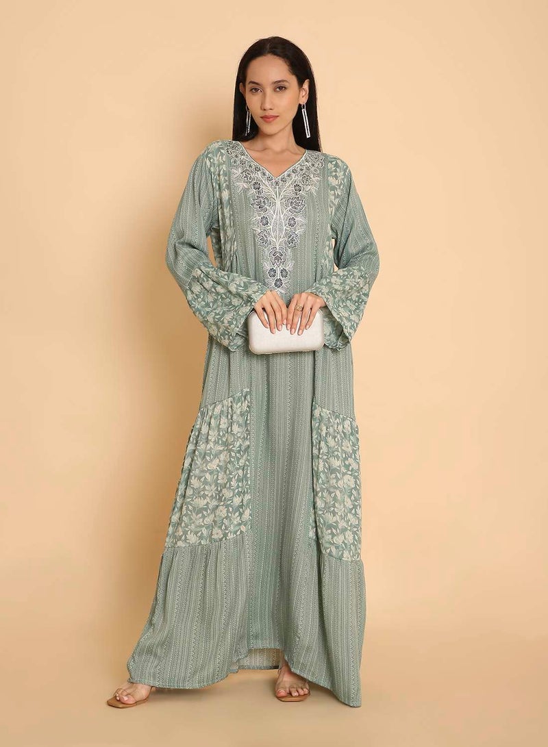 HANA & SARA arabic long jalabiya dress for womens with unique design - Image 1