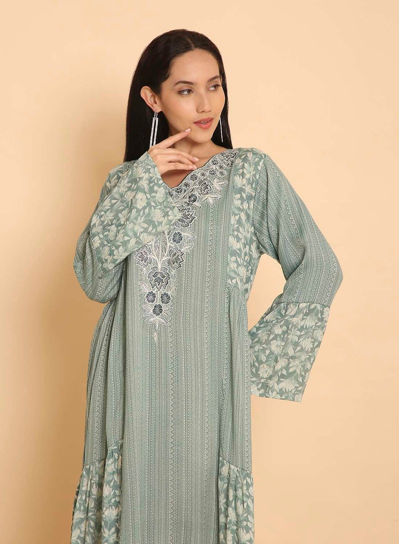 HANA & SARA arabic long jalabiya dress for womens with unique design - Image 3