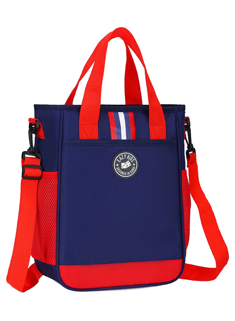Eazy Kids Ergonomic Multipurpose School, Lunch Bag With Detachable Shoulder Strap - Blue - Image 1