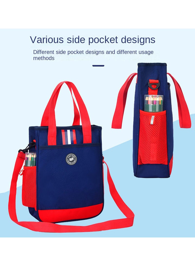 Eazy Kids Ergonomic Multipurpose School, Lunch Bag With Detachable Shoulder Strap - Blue - Image 3