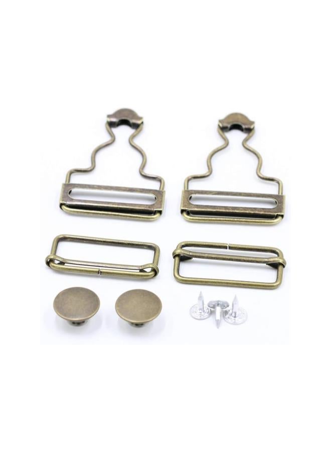 WYBOT 4pcs Overall Buckles Retro Suspender Buckles Overall Clip Replacement for Trousers Cotton Jacket Jeans Bronze  - Image 5